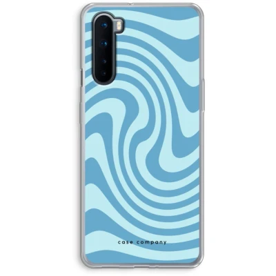 Afbeelding van Case Company® hoesje geschikt voor OnePlus Nord Swirl Blauw Soft Cover Telefoonhoesje Bescherming aan alle Kanten en Schermrand