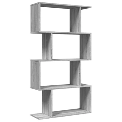 Image de vidaXL Étagère séparatrice de pièce 4 niveaux sonoma gris 70x24x129 cm858107