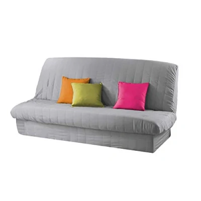 Afbeelding van douceur d&#039;intérieur 1603197 Overtrek voor slaapbank, mat, met standaard van polyester, 200 x 185 cm, grijs