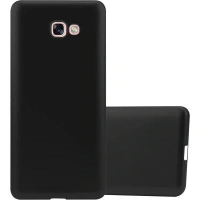 Afbeelding van Cadorabo Hoesje geschikt voor Samsung Galaxy A7 2017 in METALLIC ZWART Beschermhoes gemaakt van flexibel TPU silicone Case Cover