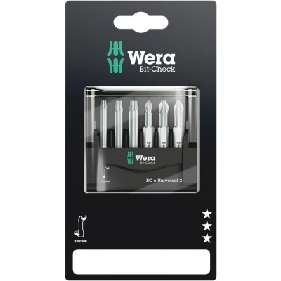 Afbeelding van Wera 6 delige bitset Bit Check Universal 2 SB