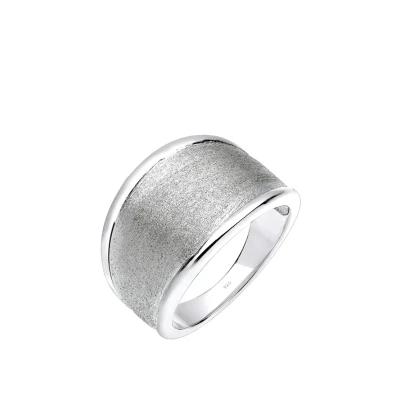 Afbeelding van Elli Ring Dames Basis Mat Statement Trend in 925 Sterling Zilver