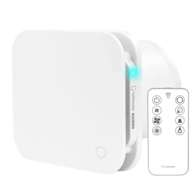Afbeelding van Turbionaire Trend Plus 120 WM, mm, badkamerventilator, keuken, afstandsbediening, multifunctioneel, 7 snelheden + boost, borstelloze gelijkstroommotor, terugslagklep, timer, stil, max. 5,5 W