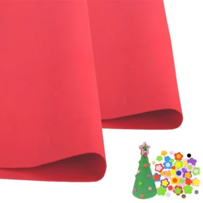 Afbeelding van 2 vellen EVA schuim voor cosplay, 1 mm dik, 50 x cm, rood, knutselen, knutselprojecten
