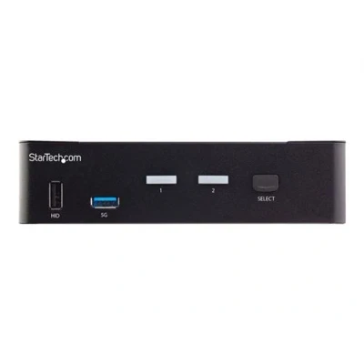 Image de StarTech.com Commutateur KVM HDMI à 2 Ports Moniteur Unique 4K 60Hz Ultra HDR de Bureau 2.0 avec Hub USB 3.0 (5Gbps) et 4x HID Audio Commutation par Touches TAA (SV231HU34K6) écran clavier souris/audio x /