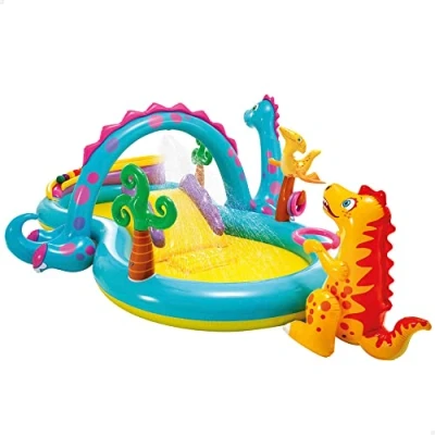 Afbeelding van Intex Speelzwembad Dinoland 333 x 229 112 cm Vinyl Max. gewicht: 81 kg Voor Kinderen vanaf 3 jaar 290 Liter 10 min Opzettijd