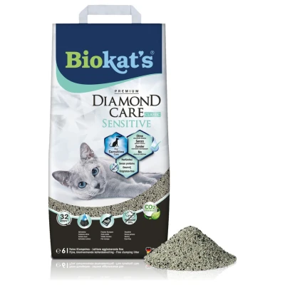 Afbeelding van Biokat&#039;s Diamond Care Sensitive Classic Kattenbakvulling 6 l
