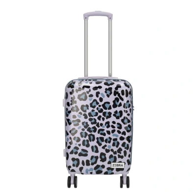 Afbeelding van Zebra Trends Animal Travel Cabin Trolley panther lila Harde Koffer