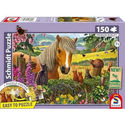 Afbeelding van Schmidt Spiele Süsser Besuch auf der Pferdekoppel 150 Teile (150 onderdelen)