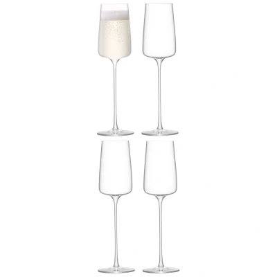 Afbeelding van L.S.A. Metropolitan Champagne Flute 230 ml Set van 4 Stuks Transparent / Glass
