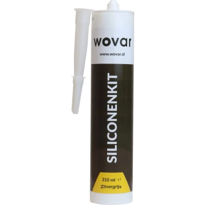 Afbeelding van Wovar Siliconenkit Zilvergrijs 310 ml Per Koker