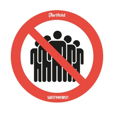 Image de Tarifold autocollant de sol &quot;interdiction rassemblement&quot; (2 pièces)