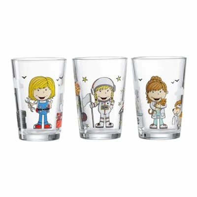 Afbeelding van Ritzenhoff &amp; Breker Kinderglazen, set van 3, 205 ml, professionele motieven, monteur, astronaut, dierenarts, vaatwasmachinebestendig