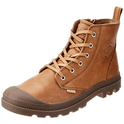 Afbeelding van Palladium Pampa Zip Leather Sneaker Boots, uniseks, Beige, 42 EU