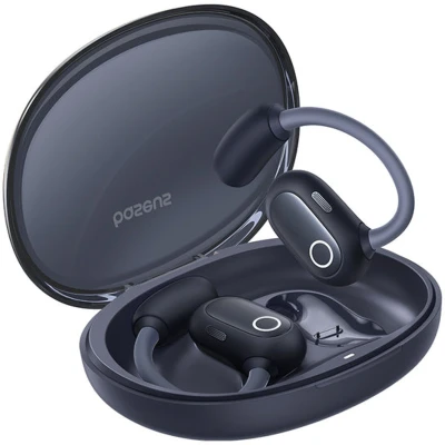 Afbeelding van Baseus Eli Sport 1 Open Ear Oordopjes Met Nekband Geschikt voor Hardlopen, Wielrennen, Reizen, etc Waterdicht IPX4 Draadloze Oortjes Cosmic Zwart