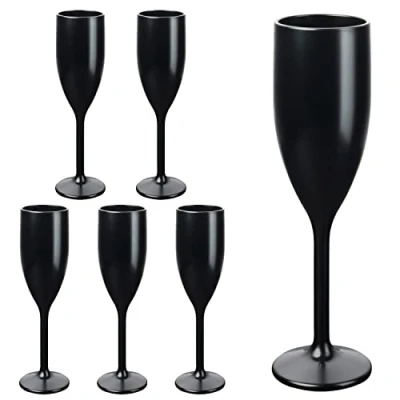 Afbeelding van Schramm® Meerweg champagneglazen in zwart naar keuze 6, 12, 24 of 48 stuks 160 ml champagnerglas champagneglas champagnerglazen inhoud mogelijk, maat: 6