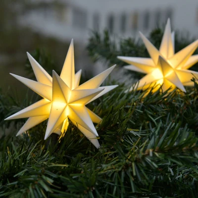 Afbeelding van Sterntaler sterketting Kerstster ketting 3 sterren 18 Zacker 12cm Binnen LED Batterij met timer