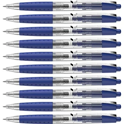 Afbeelding van Schneider Gelion Plus 101003 gelpen (verwisselbare vulling, lijndikte F, ultrasnel drogen), blauw, 10 stuks