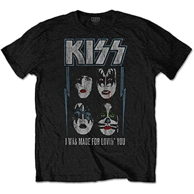 Afbeelding van Kiss Made For Lovin&#039; You Heren T shirt M Zwart