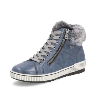 Afbeelding van Remonte Sneakers hoog, Dames, Maat: 38, Bleu comb Textiel