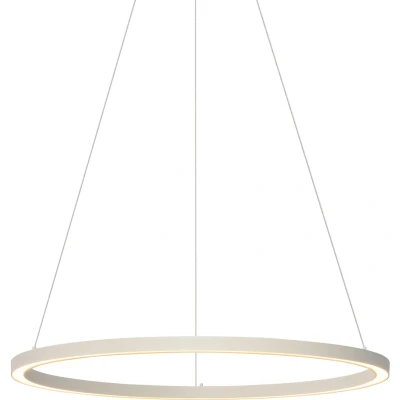 Afbeelding van QAZQA girello Design LED Hanglamp voor boven de eettafel in eetkamer 1 lichts Ø 80 cm Beige Woonkamer Slaapkamer Keuken