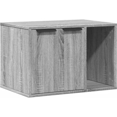 Afbeelding van vidaXL Kattenbakkast 60x40x40 cm bewerkt hout grijs sonoma eikenkleur