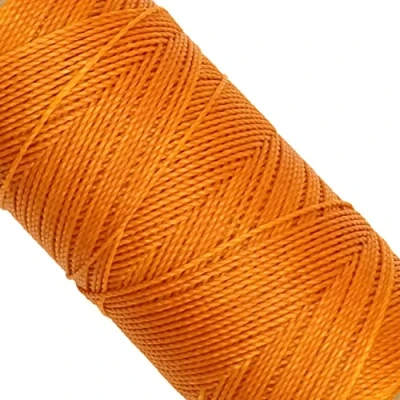 Afbeelding van Linhasita Spoel gewaxt garen, 100 g/170 m, polyester, 1 mm dik, macramé 30 kleuren oranje