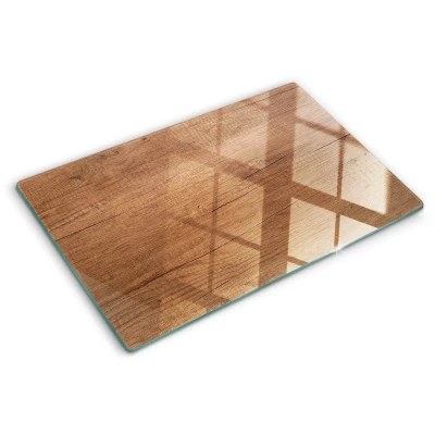 Afbeelding van Tulup Snijplank, 80 x 52 cm, bescherming voor inductie, koken, snijmat van gehard glas, houten bodem
