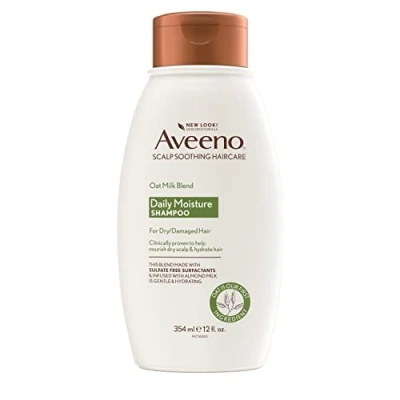 Afbeelding van Aveeno Kalmerende havermelkshampoo voor dagelijkse hydratatie en lichte voeding, sulfaatvrije shampoo, zonder kleurstoffen parabenen, 35 ml