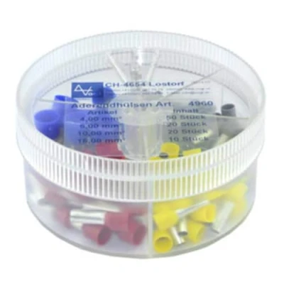 Afbeelding van Vogt Verbindungstechnik 737086 Assortiment adereindhulzen 4 mm², 6 10 16 mm² Deels geïsoleerd Grijs, Geel, Rood, Blauw 100 stuk(s)