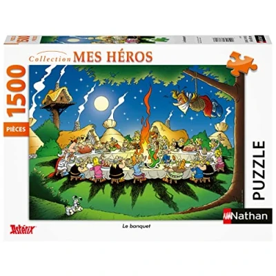 Afbeelding van puzzel 1500 stukjes het banket / Asterix Nathan voor volwassenen vanaf 14 jaar