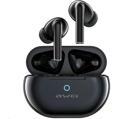 Afbeelding van AWEI Bluetooth 5.3 T61 TWS hoofdtelefoon + dockingstation zwart/zwart