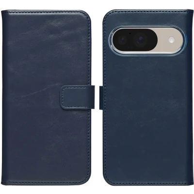 Afbeelding van Selencia Echt Leren Bookcase voor de Google Pixel 10 / Pro Blue