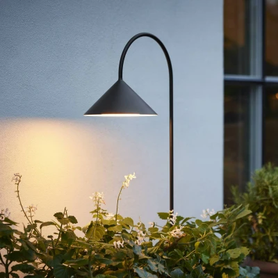 Afbeelding van FRANDSEN LED grondspies lamp Graspaal, zwart, hoogte 82 cm