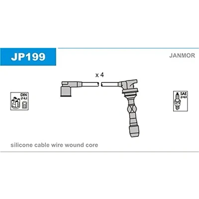Afbeelding van JANMOR JP199 Bougiekabelset HYUNDAI: i20 I Hatchback