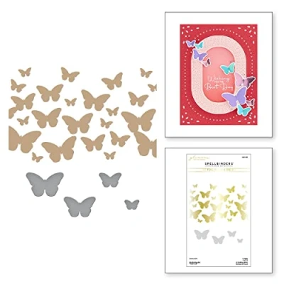 Afbeelding van Spellbinders Fluttering By Glimmer Hot Foil Plate &amp; Die Set (GLP 376) (DISCONTINUED)