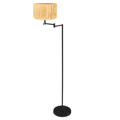 Afbeelding van Mexlite vloerlamp Bella zwart metaal 45 cm E27 fitting 3885ZW