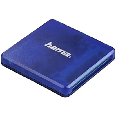 Image de Lecteur multi cartes USB 2.0, SD/microSD/CF, bleu
