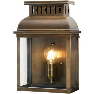 Afbeelding van Elstead Lighting LED Wand Buitenlamp Westminster 1X E27 Max 60W IP44 Dimbaar Aged Brass