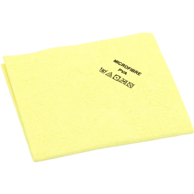 Afbeelding van PVA Microvezeldoek Geel 5 stuks 38x35 cm Streeploos &amp; Ultra absorberend