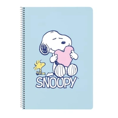 Afbeelding van Notitieboekje Snoopy Love Blauw A4 80 Lakens