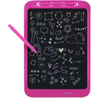 Afbeelding van iMoshion LCD Tekentablet voor Kinderen 11.8 inch Tekenbord met Kleurenscherm en 2 pennen Grafische Teken Tablet Opberghoes Hot Pink
