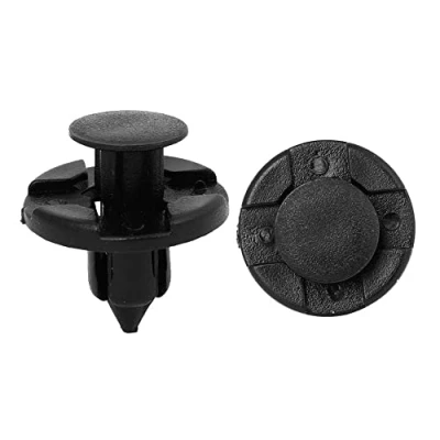 Afbeelding van sourcing map 50 x 8 mm gat kunststof klinknagels klem push clips zwart voor auto vleugel