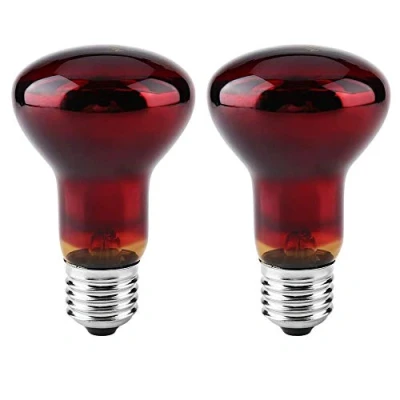 Afbeelding van POFET 2 stuks verwarmingslampen voor reptielen, duurzame infraroodlamp huisdieren, rood, reptielen en amfibieën hagedis schildpad spin slang kameleon 220 240 V (100 W)
