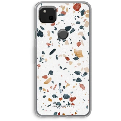Afbeelding van Case Company® hoesje geschikt voor Google Pixel 4a Terrazzo N4 Soft Cover Telefoonhoesje Bescherming aan alle Kanten en Schermrand