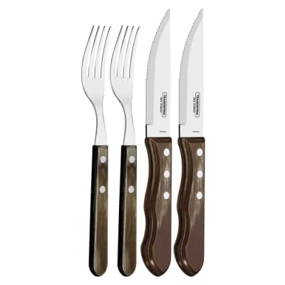 Afbeelding van Tramontina Churrasco bestekset Jumbo 4 delig bruin