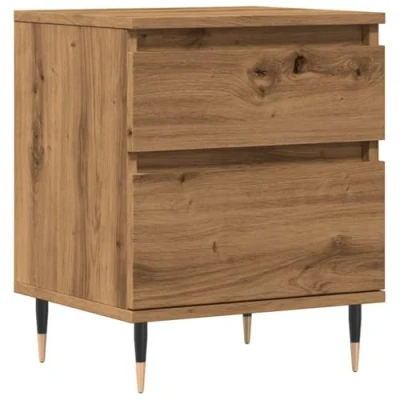 Afbeelding van vidaXL Nachtkastje 40x35x50 cm bewerkt hout artisanaal eikenkleur