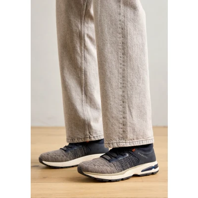 Afbeelding van bugatti Parry Sneakers laag, Heren, Maat: 40, Dark blue/taupe Imitatieleer/ textiel