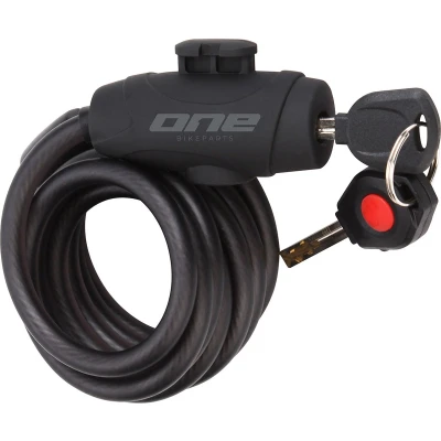 Afbeelding van One spiraalkabelslot 12150 12mm/150cm black/grey