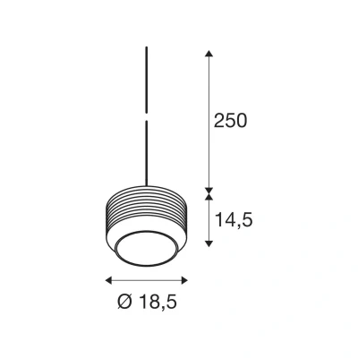 Afbeelding van Pantilo Rope 19 hanglamp, goudkleurig, staal, Ø 18,5 cm